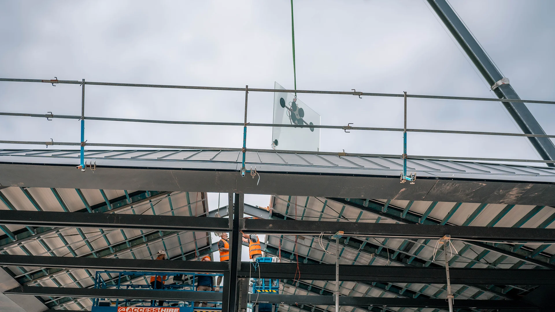 Glass suspended above Mosman Oval clubhouse